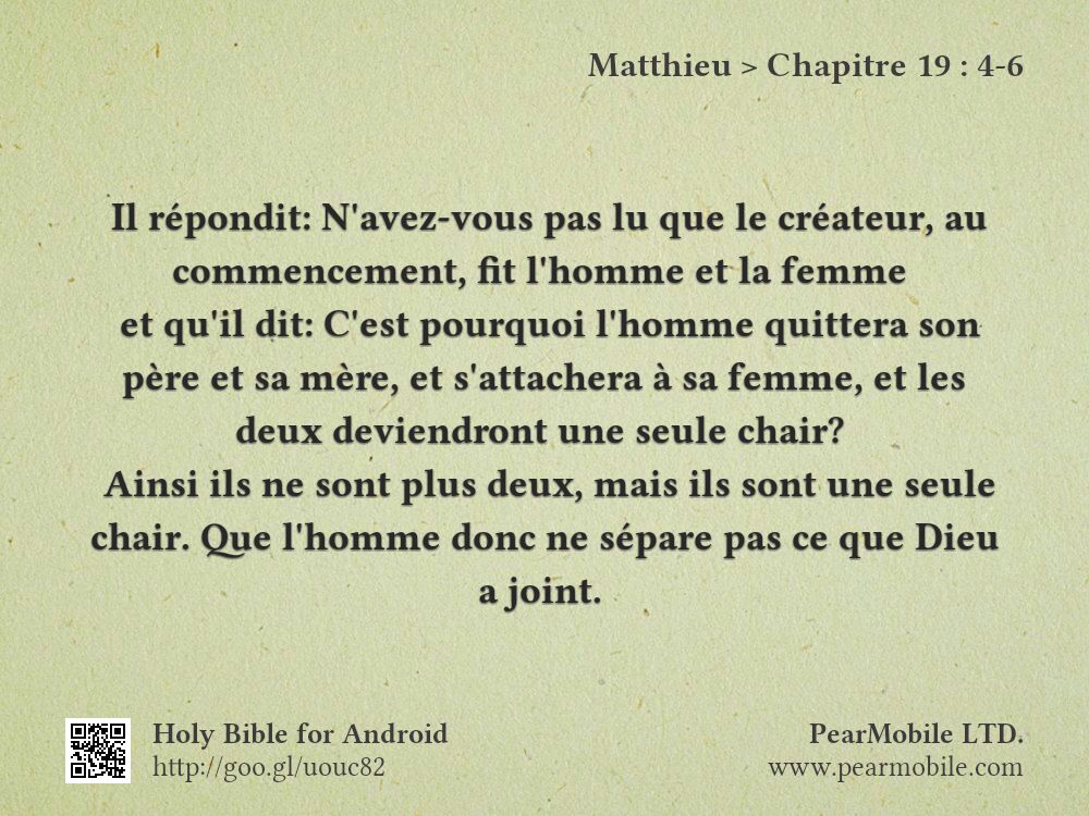 Matthieu, Chapitre 19:4-6